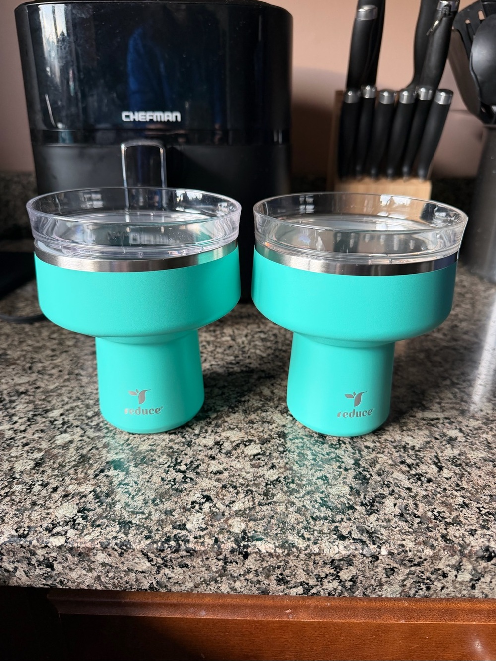 REDUCE Saltini 16 oz Cocktail Tumbler - with Lid - Set of 2 Ocean Breeze
